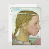 Ein junges Mädchen Postkarte (Vorne/Hinten)