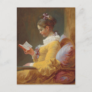 Ein junges Mädchen Reading, The Reader von J. Frag Postkarte