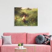 Ein junges Mädchen vor Ort Leinwanddruck (Insitu (Wohnzimmer))