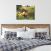 Ein junges Mädchen vor Ort Leinwanddruck (Insitu (Schlafzimmer))