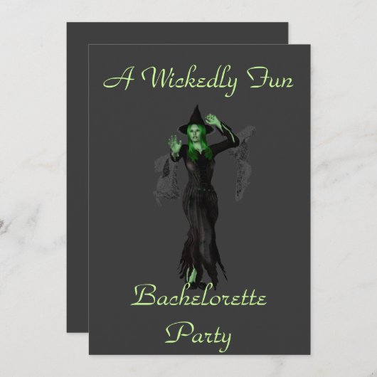 "Ein Junggeselinnen-Abschied mit Vergnügen" mit He Einladung (Vorne/Hinten)