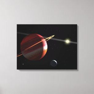Ein Jupiter-Masse Planet, der den nahe gelegenen Leinwanddruck