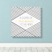 Ein Kabel aus drei Strängen ist nicht leicht zerbr Leinwanddruck (Insitu (Holzboden))