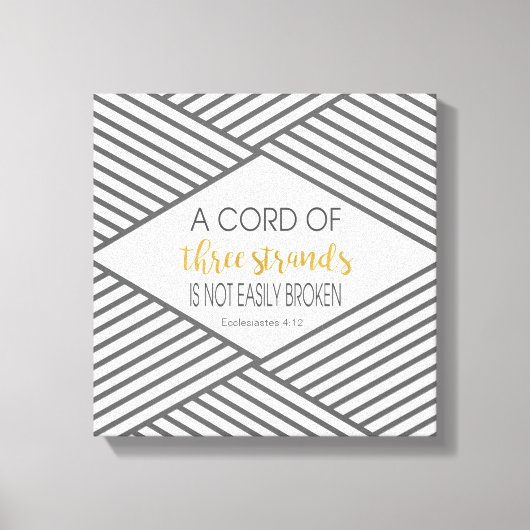 Ein Kabel aus drei Strängen ist nicht leicht zerbr Leinwanddruck (Vorderseite)