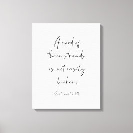 Ein Kabel mit drei Stränden, ecclesiastes 4:12 Leinwanddruck