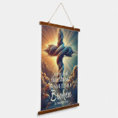 "Ein Kabel mit drei Strängen" Ecclesiastes 4:12 Wandteppich Mit Holzrahmen (Gewinkelt)