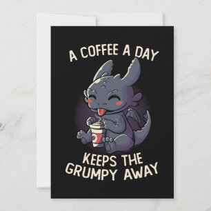 Ein Kaffee am Tag Behalte die Grumpy Away Funny Ni Einladung