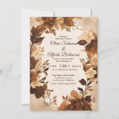 Ein Kaffee & Creme Herbst Blumenkonzert Einladung (Vorderseite)