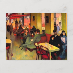 Ein Kaffee in Paris Postkarte