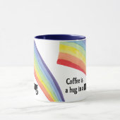 Ein Kaffee umarmt die Tasse (Zentrum)