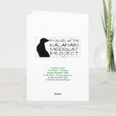 Ein kalahari-Wunsch - Festtages-Karte Feiertagskarte (Rückseite)