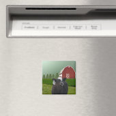 Ein Kalbs erstes Weihnachtsmagazin Magnet (In Situ (Geschirrspüler))