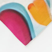 Ein Kaleidoskop bunter Herzen Fleecedecke (Ecke)