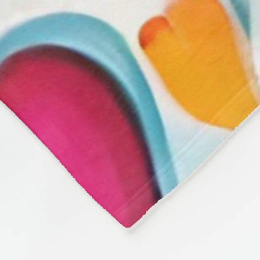 Ein Kaleidoskop bunter Herzen Fleecedecke (Ecke)