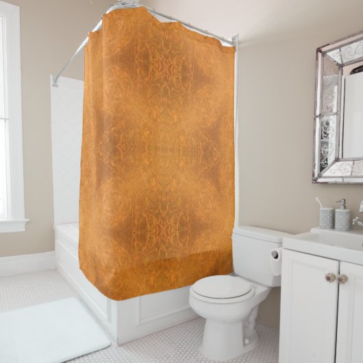 Ein Kaleidoskop eines Burnt Orange Star Duschvorhang (Beispiel)