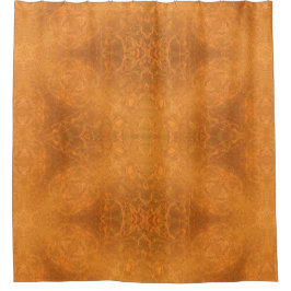 Ein Kaleidoskop eines Burnt Orange Star Duschvorhang