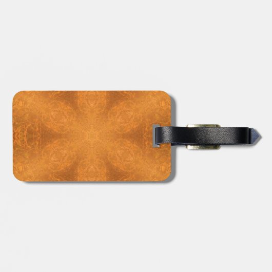 Ein Kaleidoskop eines Burnt Orange Star Gepäckanhänger (Rückseite horizontal)