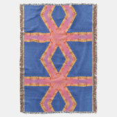 Ein Kaleidoskop eines Winterrosa, Orange und Blau Decke (Vorderseite Vertikal)