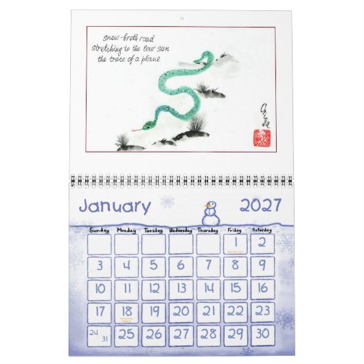 Ein Kalender der Haiga von Origa. (Jan 2027)