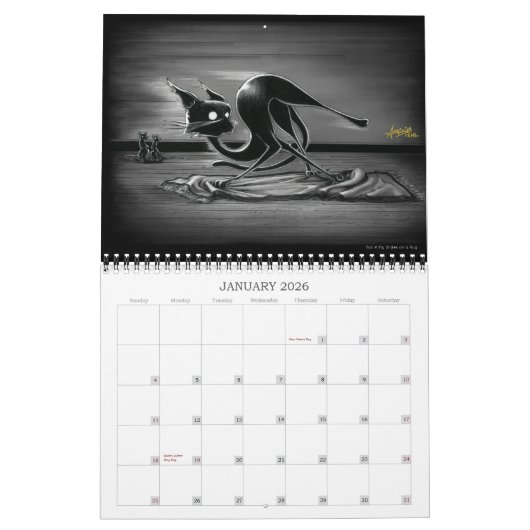 Ein Kalender für das Jahr (Jan 2026)