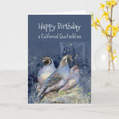 Ein kalifornischer Quälencharakter zum Geburtstag Karte (Gelbe Blume)