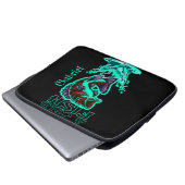 ein kalter Fisch mit cooler Kunst, personalisiert Laptopschutzhülle (Vorne Knopf)