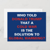 Ein Kalter Krieg ist keine Lösung für die globale Postkarte (Vorne/Hinten)