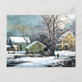 Ein kalter Morgen - Art Poscard Postkarte