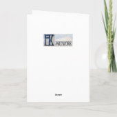 Ein kalter Tag Feiertagskarte (Rückseite)