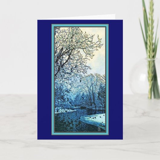 Ein kalter Tag Feiertagskarte (Vorderseite)