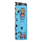 Ein kalter Welthermaltumbler Thermosbecher (Nach rechts gedreht)