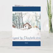 ein kalter Wintertag Feiertagskarte (Rückseite)