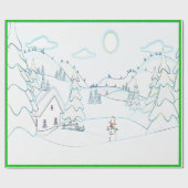 Ein kalter Wintertag - Geschenkpapier (Flach)