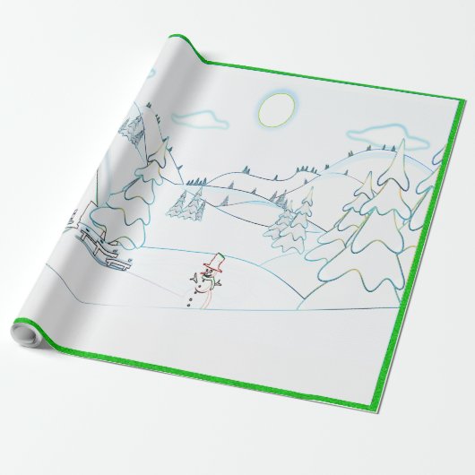 Ein kalter Wintertag - Geschenkpapier (Ungerollt)