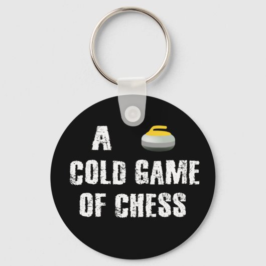 Ein kaltes Spiel des Schachkurlings-Schlüsselanhän Schlüsselanhänger (Vorderseite)