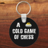 Ein kaltes Spiel des Schachkurlings-Schlüsselanhän Schlüsselanhänger (Vorderseite)