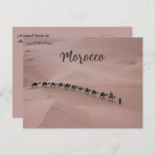 Ein Kamelzug in Merzouga Marokko Postkarte (Vorne/Hinten)