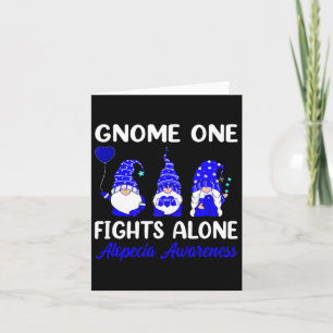 Ein Kampf allein Blue Ribbon Alopezie Bewusstsein Karte