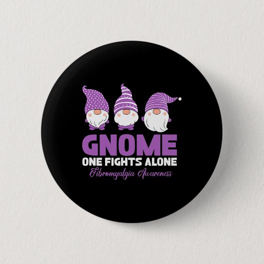 Ein Kampf allein Fibromyalgie Bewusstsein Fibro Kr Button (Vorderseite)