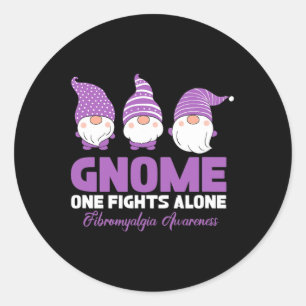 Ein Kampf allein Fibromyalgie Bewusstsein Fibro Kr Runder Aufkleber