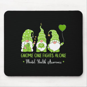 Ein Kampf allein Green Ribbon Mental Health Awaren Mousepad