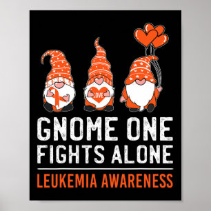 Ein Kampf allein Leukämie Krebs Bewusstsein Band Poster