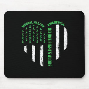 Ein Kampf gegen die US-Flagge Herz allein psychisc Mousepad