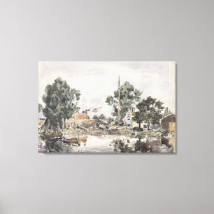 Ein Kanal in Den Haag, 1868 Leinwanddruck