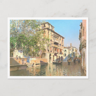 Ein Kanal in Venedig, Martin Rico y Ortega Malerei Postkarte