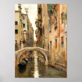 Ein Kanal in Venedig Poster (Vorne)