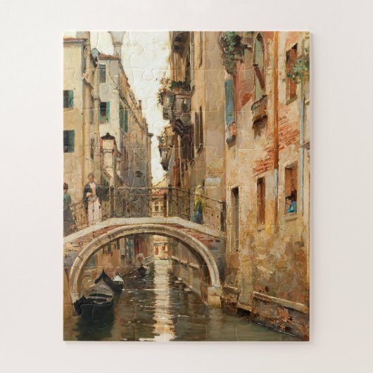 Ein Kanal in Venedig Puzzle (Vertikal)