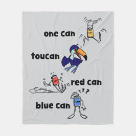 Ein Kanarienvogel Toucan Roter Kanarienvogel Blaue Fleecedecke