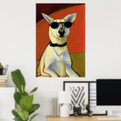 Ein Känguru mit Sonnenbrille | AI Art Poster (Heimbüro)