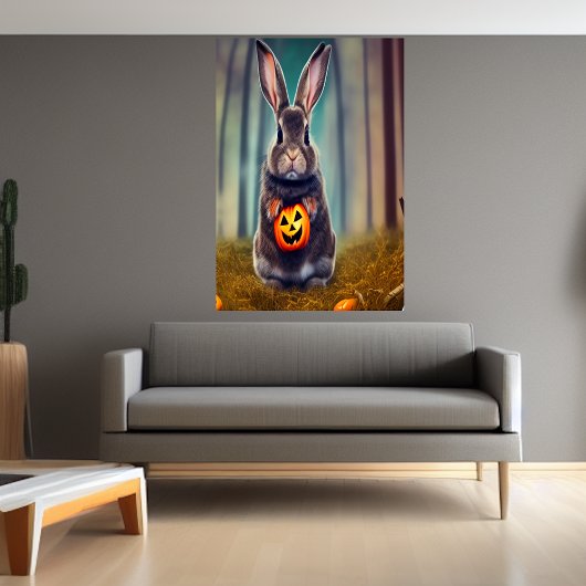Ein Kaninchen im Wald | AI Art Poster